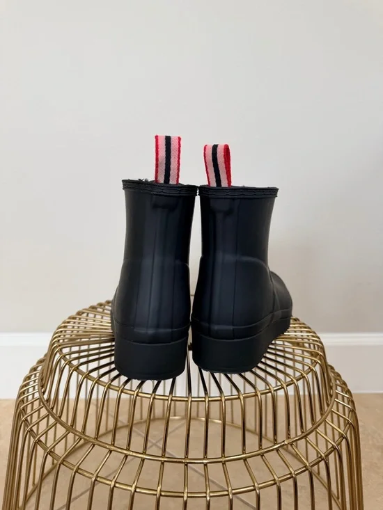Hunter Black Rain Boots Short - Women’s size 6 EU 37 Waterproof - Picture 3 of 7